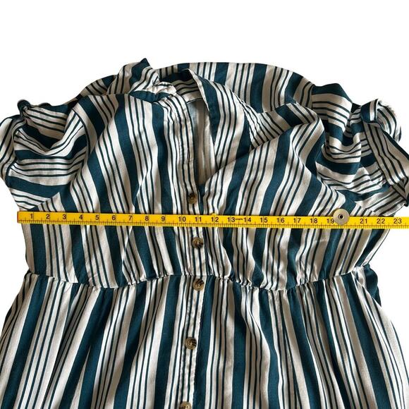 Torrid Women's Striped Short Sleeve Maxi Dress Size 2/ 2XL Summer Casual Comfort - Picture 7 of 8